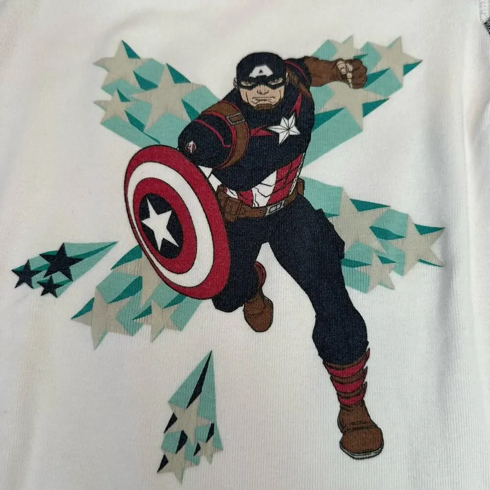 Hanna Andersson Organic Marvel Captain America Pajamas Size 5